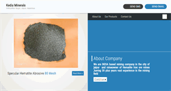 Desktop Screenshot of kediaminerals.com